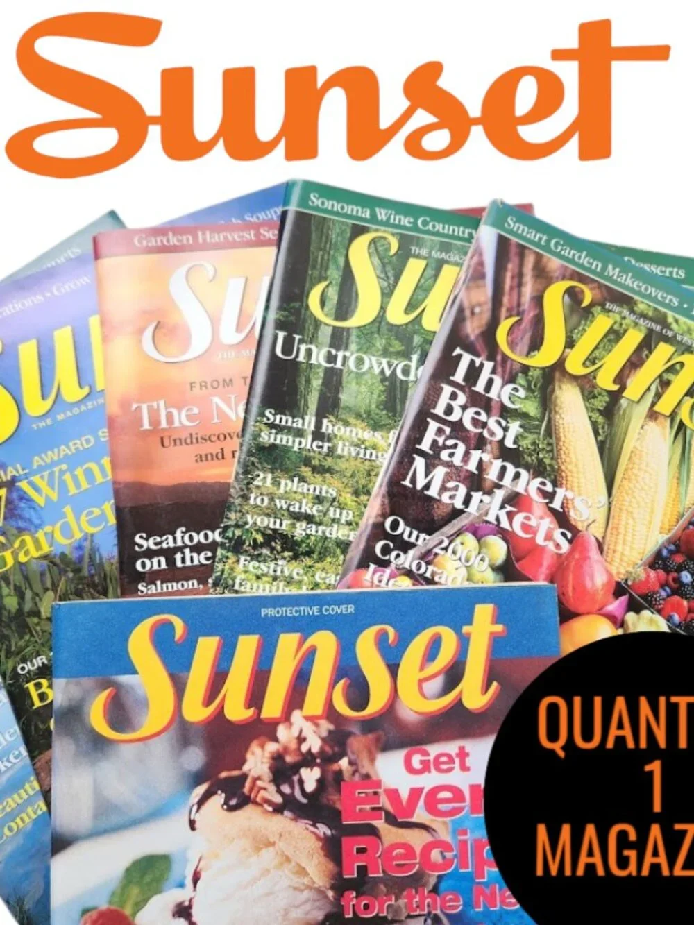 1 Vintage Sunset Magazine Picked at RANDOM Cookbook Reading Supplies Coffee Tabl